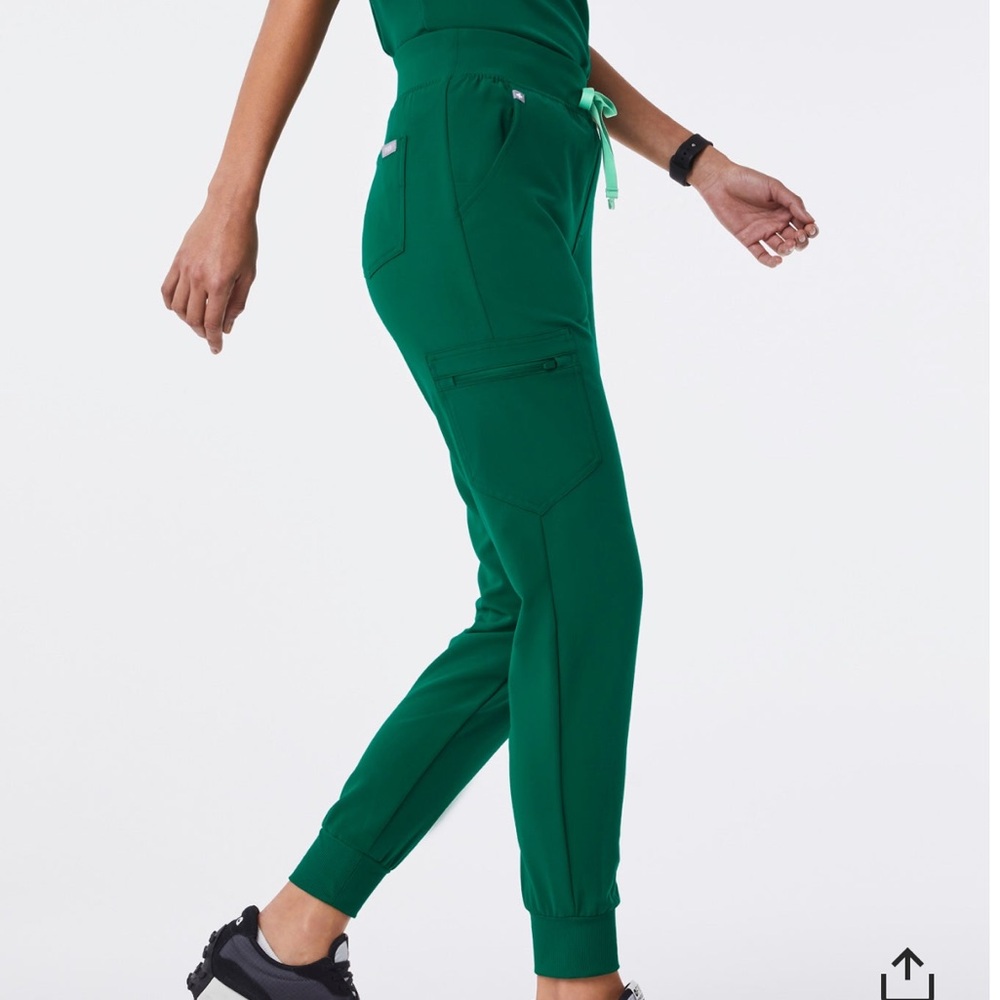 XL Hunter Green Zamora High Waisted Figs